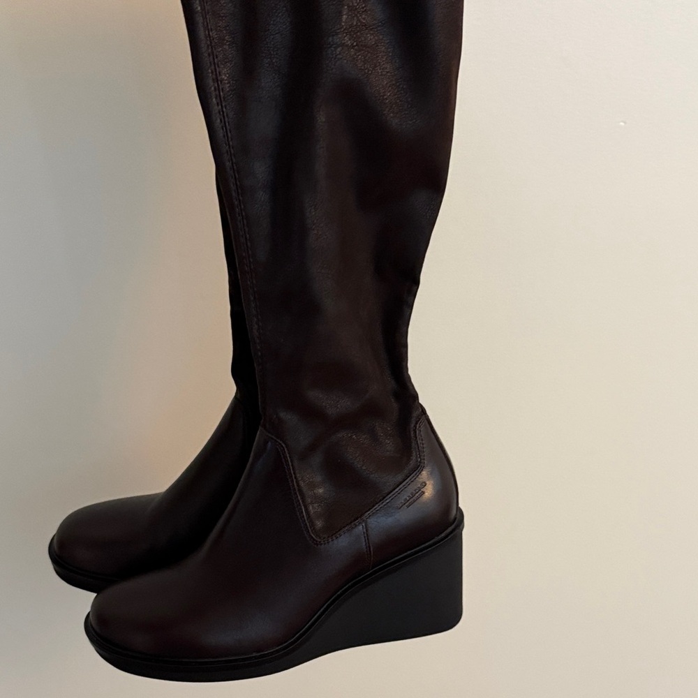 Vagabond Dark Brown Leather Wedge Boot DEENA Rare